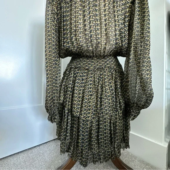 Zadig & Voltaire Rulie Chiffon Mini Dress womens size small NWOT - Picture 10 of 15